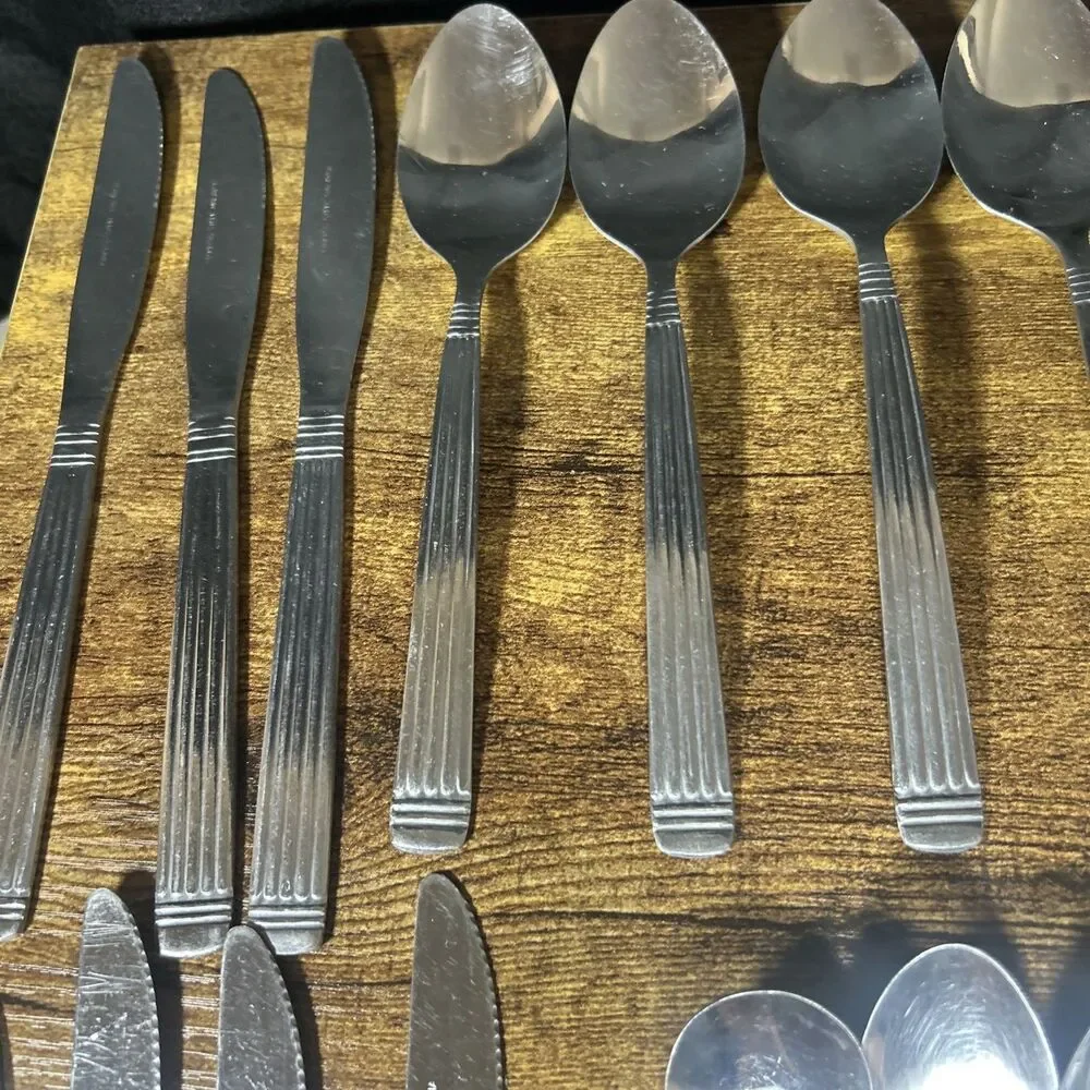 Royal Household Stainless Steel Flatware Discontinued Lot of 31 Vintage Malaysia